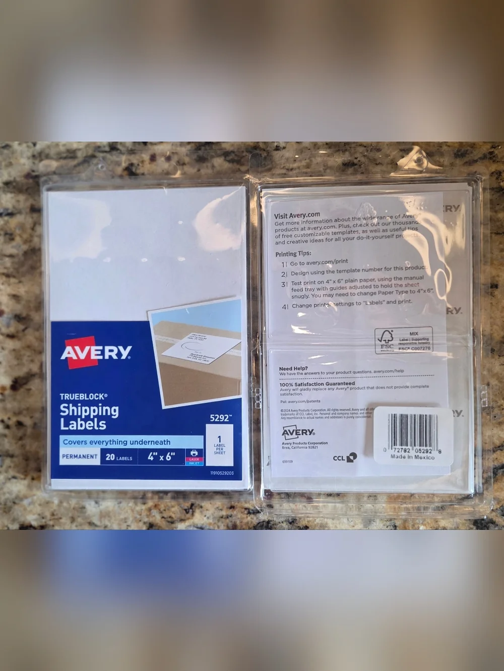 Avery White Shipping Labels - 2 Count